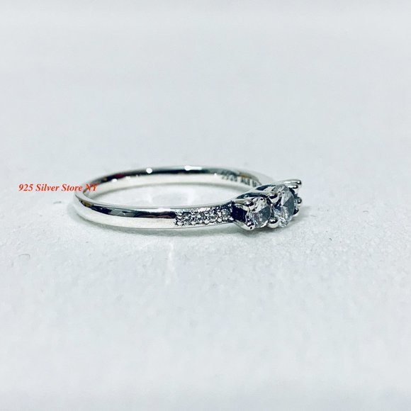 Pandora Ring Clear Three-Stone 196242CZ - Picture 2 of 9